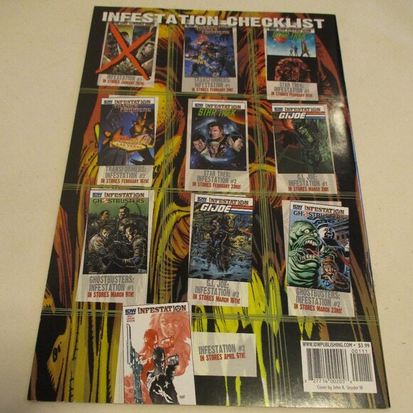 IDW Infestation #1 & 2 Small Black White Blue Graphic Comic Book Bundle - Picture 4 of 7